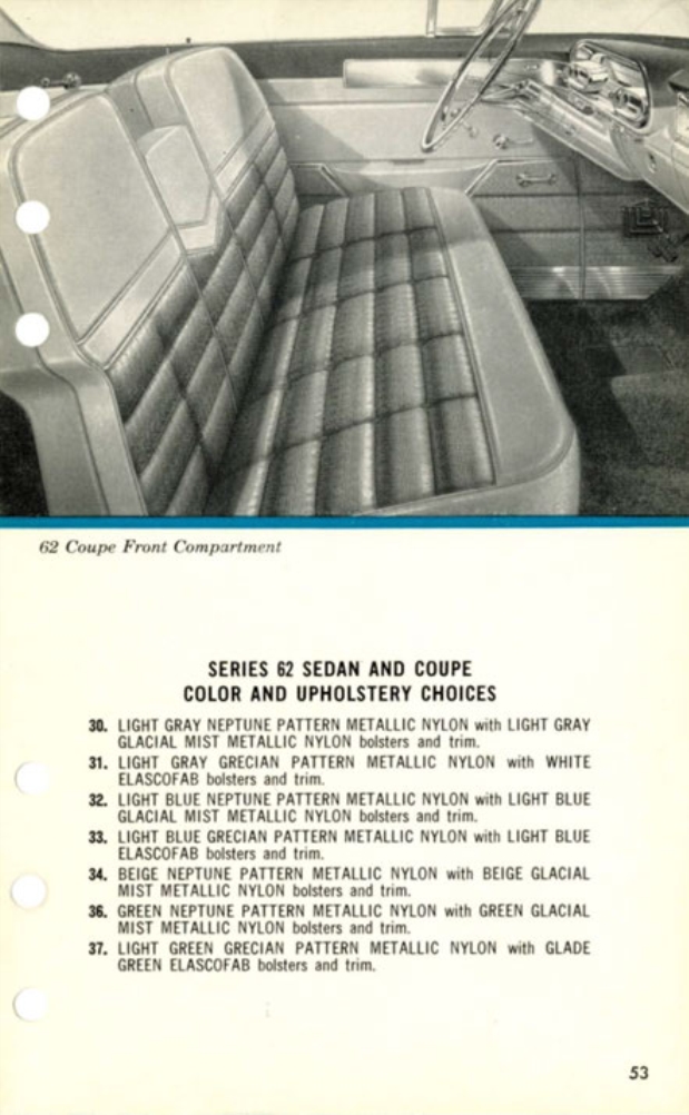 1957 Cadillac Salesmans Data Book Page 122